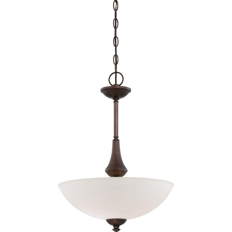 Patton 3 Light Pendant with Frosted Glass Ceiling Nuvo Lighting 