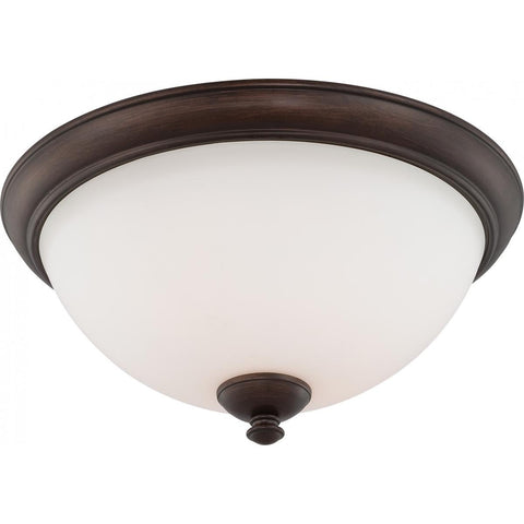 Patton 3 Light Flush Fixture with Frosted Glass Ceiling Nuvo Lighting 