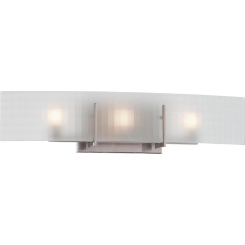 Yogi 3 Light Halogen Vanity Fixture with Frosted Glass Lamps Included Wall Nuvo Lighting 
