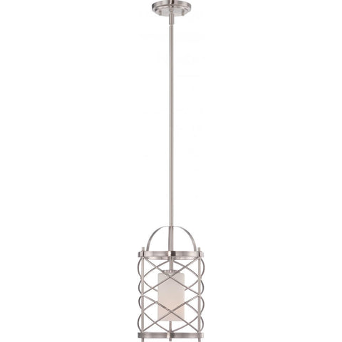 Ginger Mini Pendant with Etched Opal Glass Ceiling Nuvo Lighting 