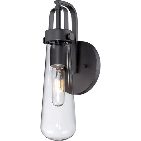 Beaker 1 Light Wall Sconce with Clear Glass Wall Nuvo Lighting 