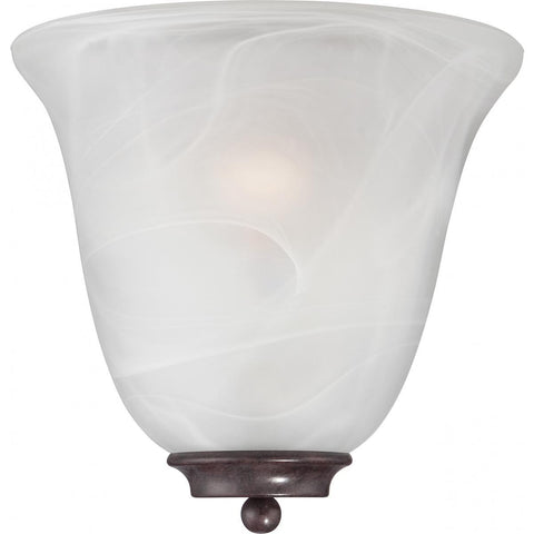 Empire 1 Light Wall Sconce Old Bronze with Alabaster Glass Wall Nuvo Lighting 