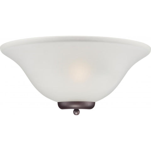 Ballerina 1 Light Wall Sconce Mahogany Bronze with Frosted Glass Wall Nuvo Lighting 