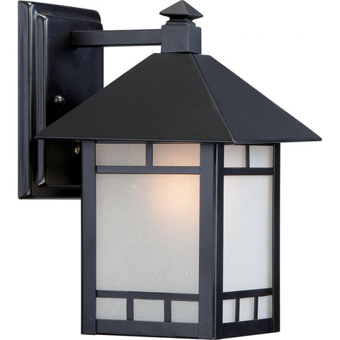 Drexel 1 Light 7" Outdoor Wall Fixture with Frosted Seed Glass Outdoor Nuvo Lighting 