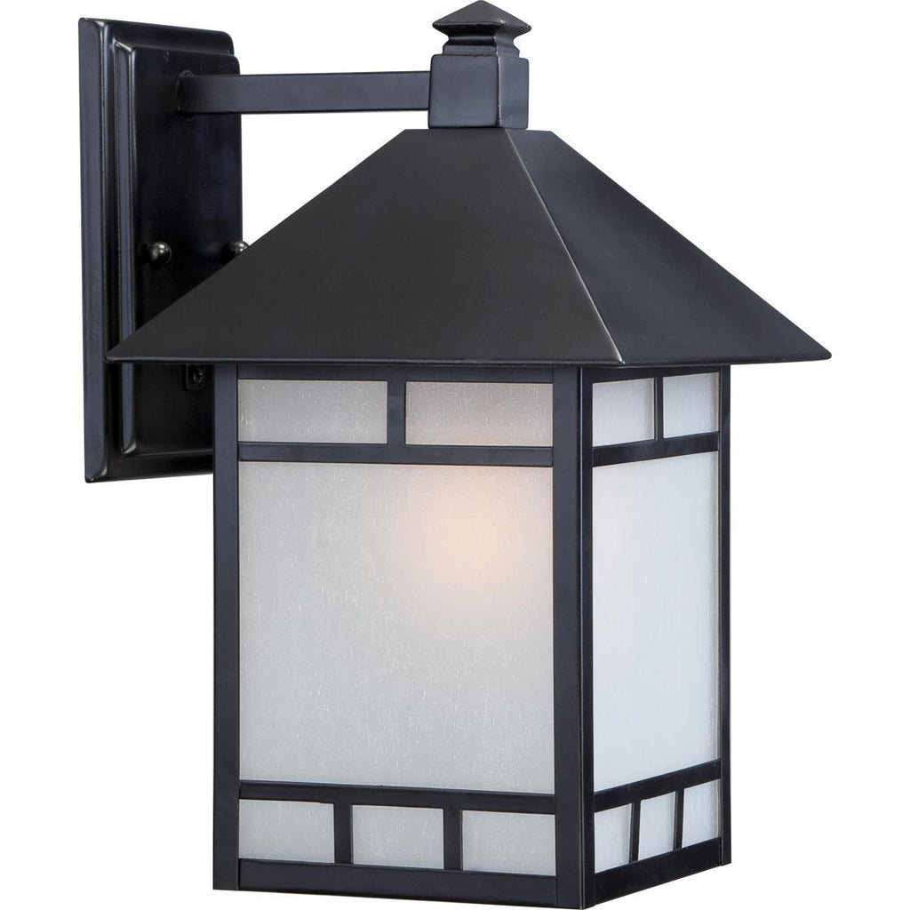Drexel 1 Light 9" Outdoor Wall Fixture with Frosted Seed Glass Outdoor Nuvo Lighting 