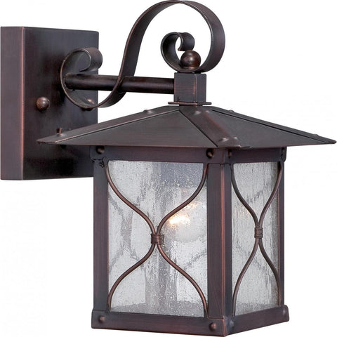 Vega 1 Light 6.5" Outdoor Wall Fixture with Clear Seed Glass Outdoor Nuvo Lighting 