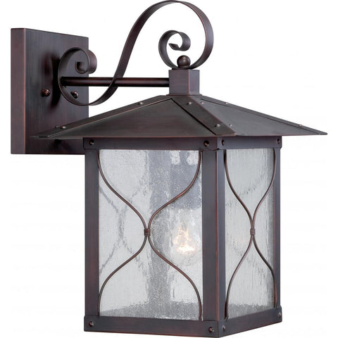 Vega 1 Light 11" Outdoor Wall Fixture with Clear Seed Glass Outdoor Nuvo Lighting 