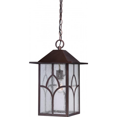 Stanton Outdoor Hanging Fixture with Clear Seed Glass Outdoor Nuvo Lighting 