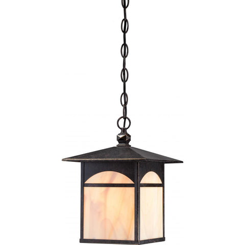 Canyon Outdoor Hanging Fixture with Honey Stained Glass Outdoor Nuvo Lighting 