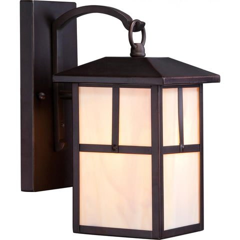 Tanner 6" Outdoor Wall Fixture with Honey Stained Glass Outdoor Nuvo Lighting 