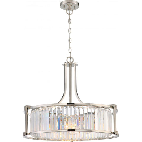 Krys 4 Light Crystal Pendant with 60w Vintage Lamps Included Ceiling Nuvo Lighting 