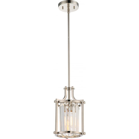 Krys Crystal Mini Pendant with 60w Vintage Lamp Included Ceiling Nuvo Lighting 
