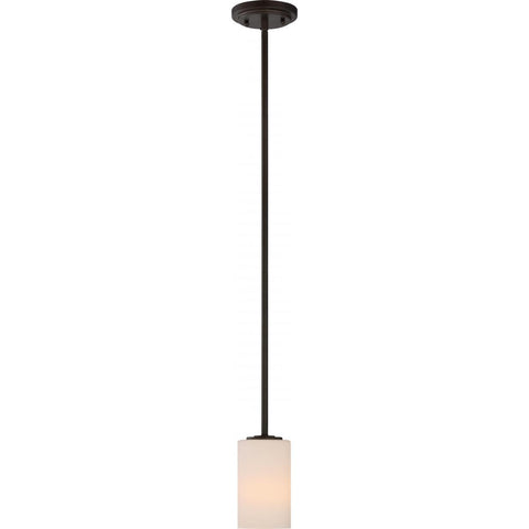 Willow Mini Pendant with White Glass Ceiling Nuvo Lighting 