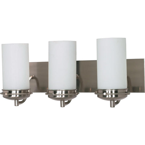 Polaris 3 Light 21" Vanity with Satin Frosted Glass Shades Wall Nuvo Lighting 