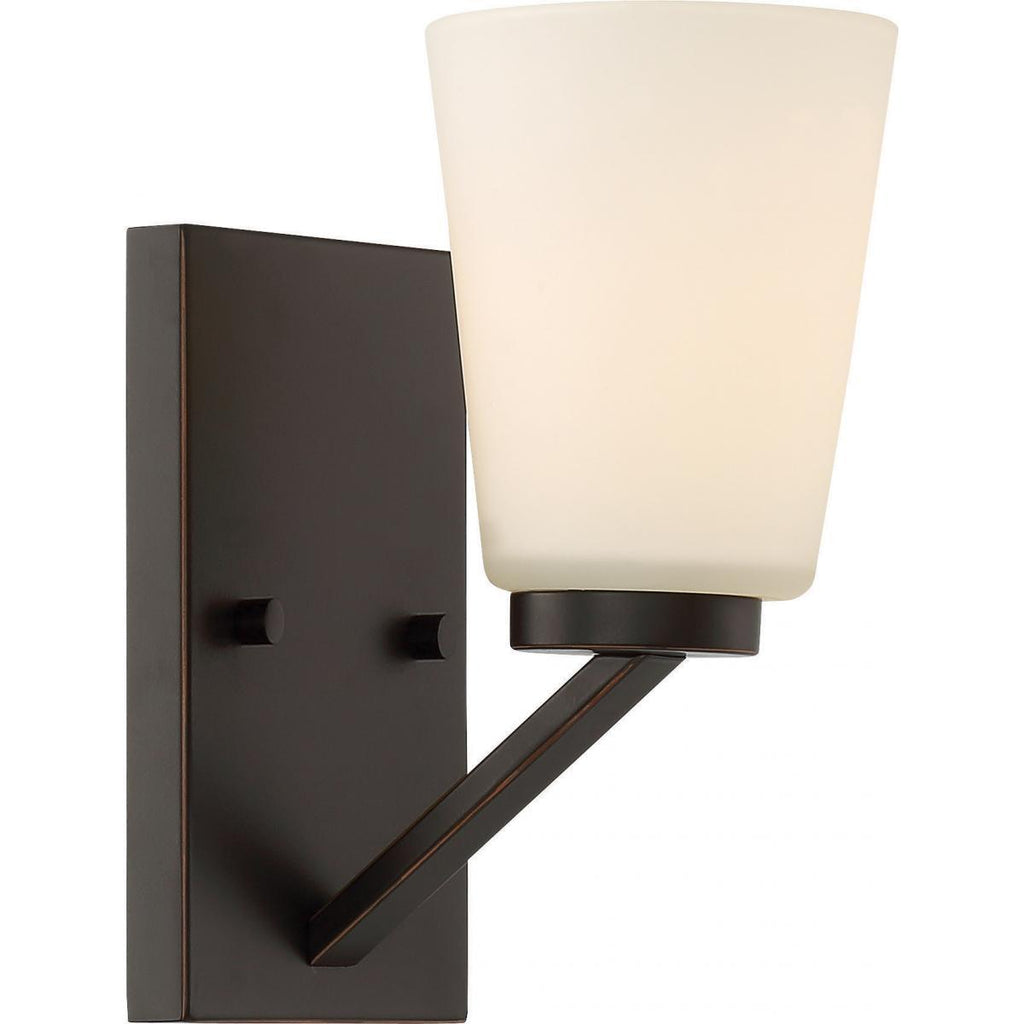 Nome 1 Light Vanity Fixture Mahogany Bronze Finish Wall Nuvo Lighting 