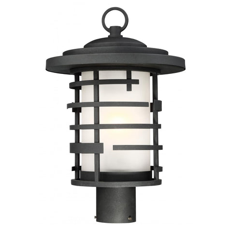 Lansing 1 Light Outdoor Post Lantern With Etched Glass Outdoor Nuvo Lighting 