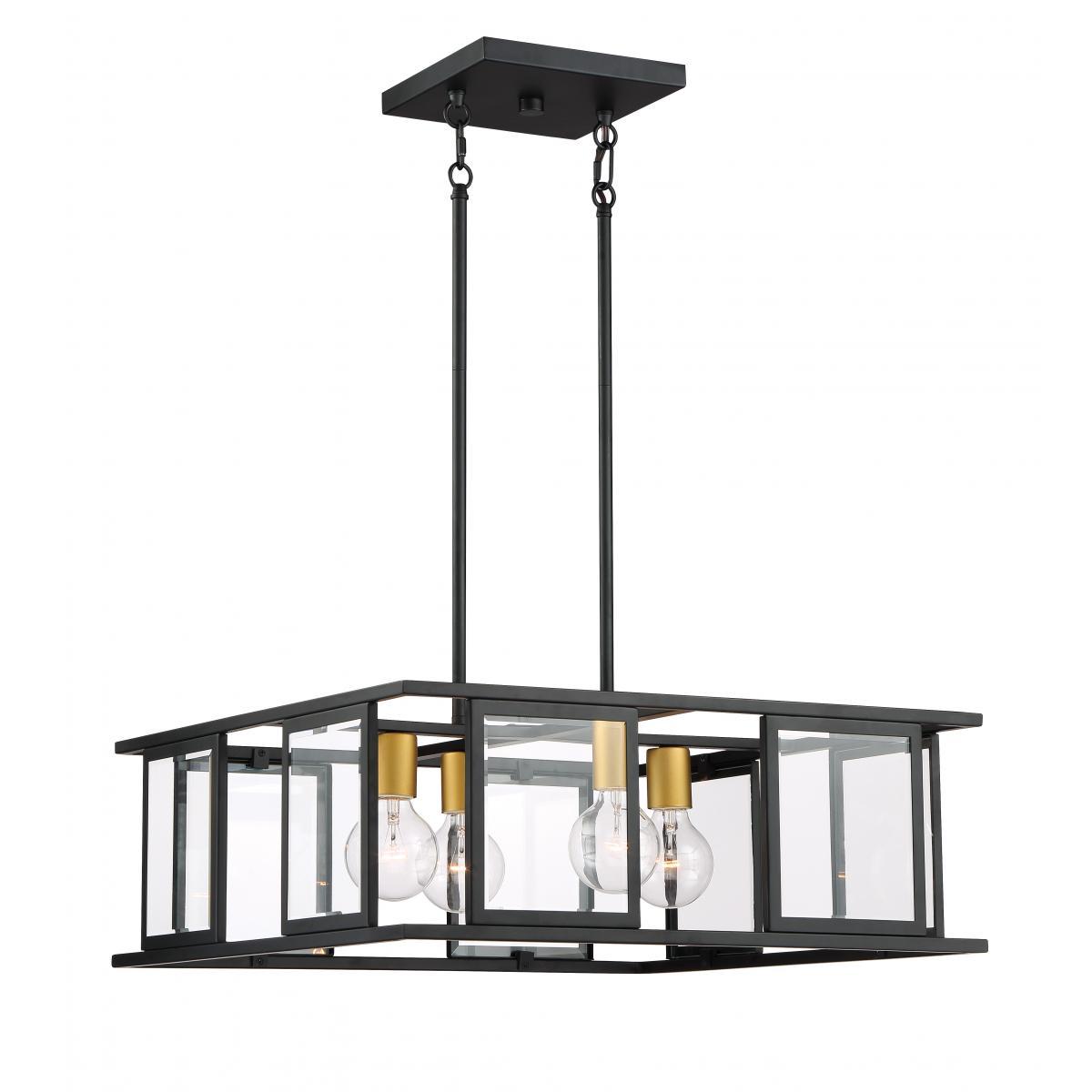 Payne 4 Light Pendant With Clear Beveled Glass Ceiling Nuvo Lighting 