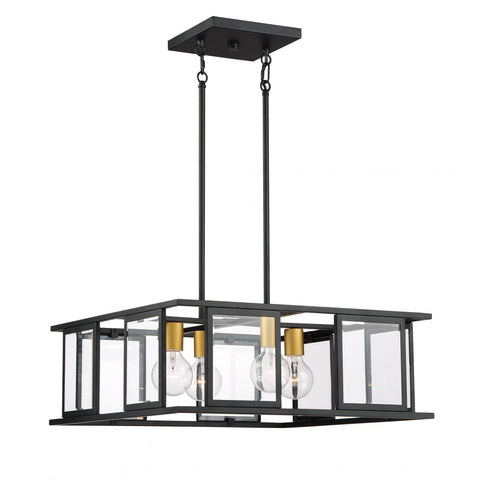 Payne 4 Light Pendant With Clear Beveled Glass Ceiling Nuvo Lighting 