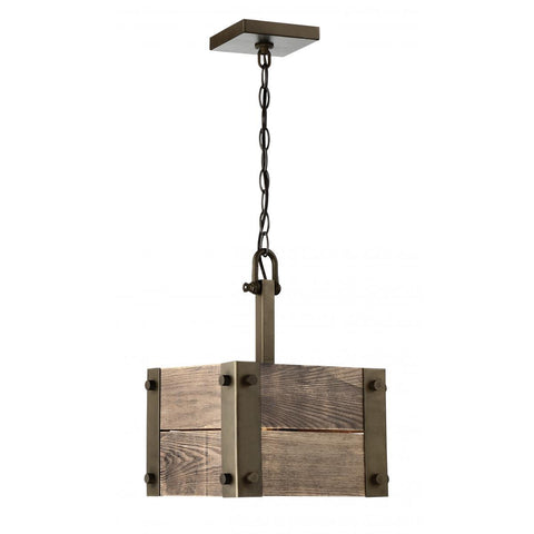 Winchester 1 Light Mini Pendant With Aged Wood Ceiling Nuvo Lighting 