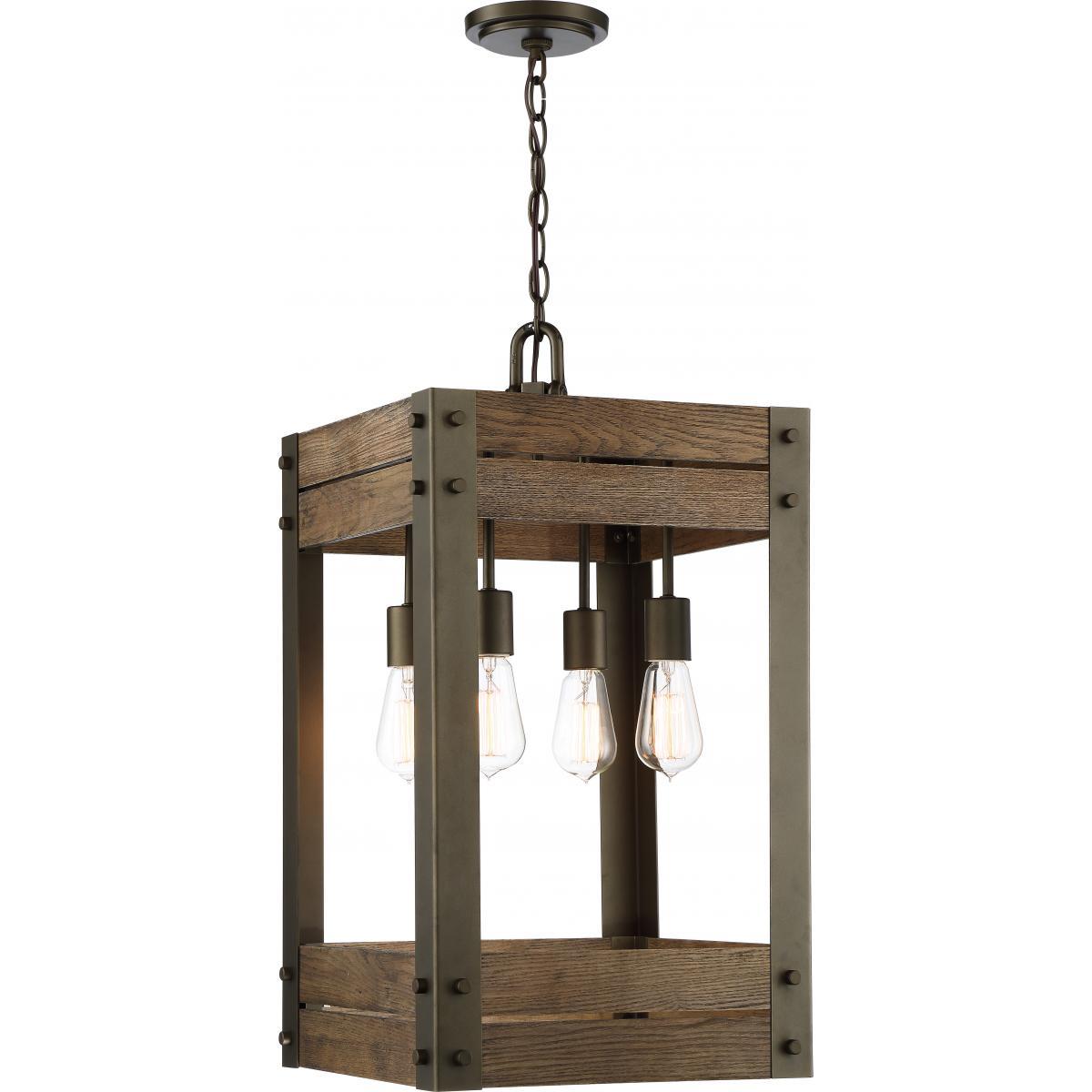 Winchester 15"w Wood Pendant Ceiling Nuvo Lighting 