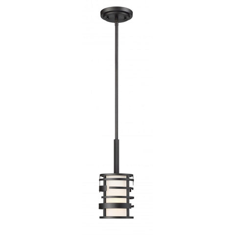 Lansing Mini Pendant With White Fabric Shade Ceiling Nuvo Lighting 