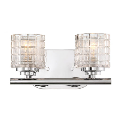 Votive 2 Light Vanity With Clear Glass Wall Nuvo Lighting 