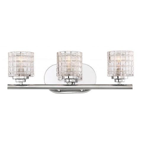Votive 3 Light Vanity With Clear Glass Wall Nuvo Lighting 