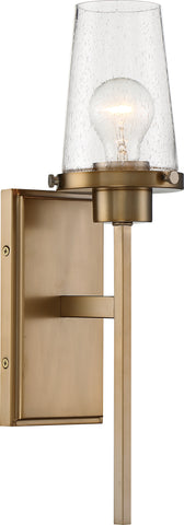 Rector Wall Sconce - Burnished Brass with Clear Glass