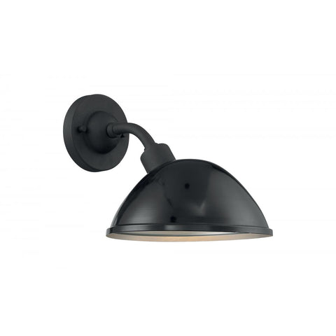 South Street 1 Light Sconce with Black and Silver & Black Accents Finish