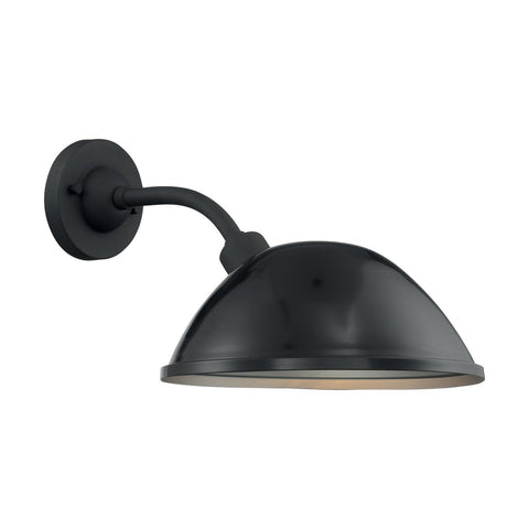 South Street 1 Light Sconce with Black and Silver & Black Accents Finish