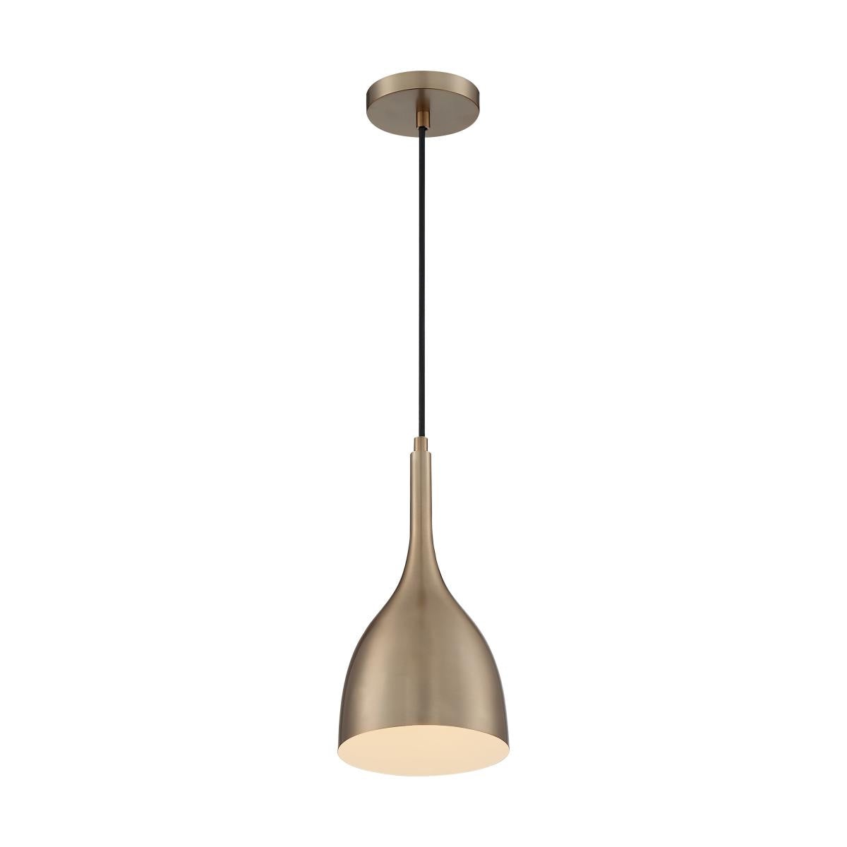 Bellcap 1 Light Pendant with Burnished Brass Finish