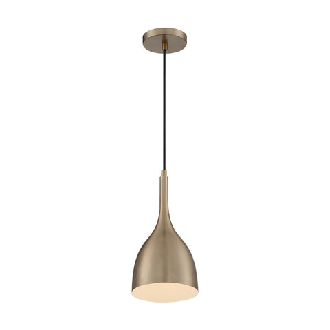 Bellcap 1 Light Pendant with Burnished Brass Finish