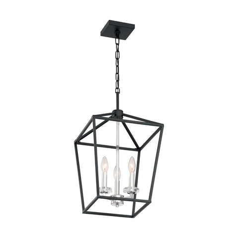 Storyteller 3 Light Island Pendant with Matte Black and Polished Nickel Accents Finish