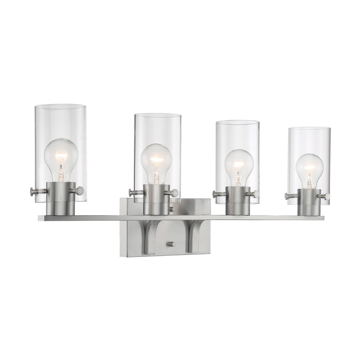 Sommerset 4 Light Vanity with Clear Glass Brushed Nickel Finish