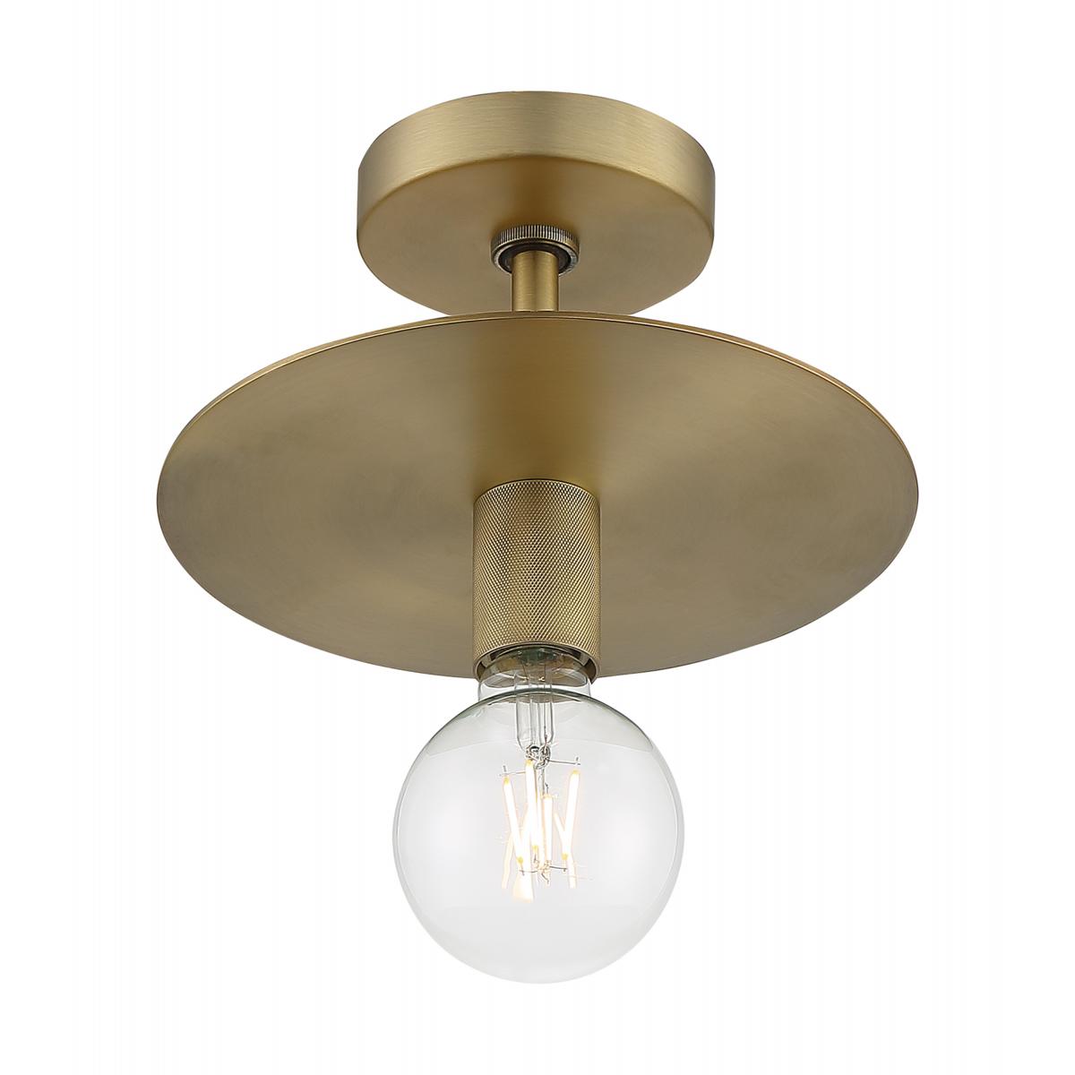 Bizet 1 Light Semi-Flush with Vintage Brass Finish