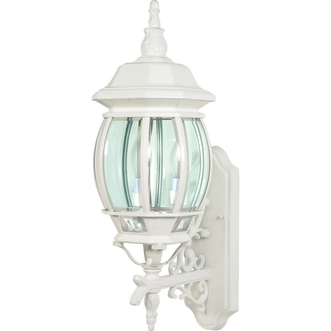 Central Park 3 Light 22" Wall Lantern with Clear Beveled Glass Outdoor Nuvo Lighting 