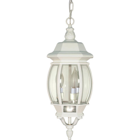 Central Park 3 Light 20" Hanging Lantern with Clear Beveled Glass Outdoor Nuvo Lighting 