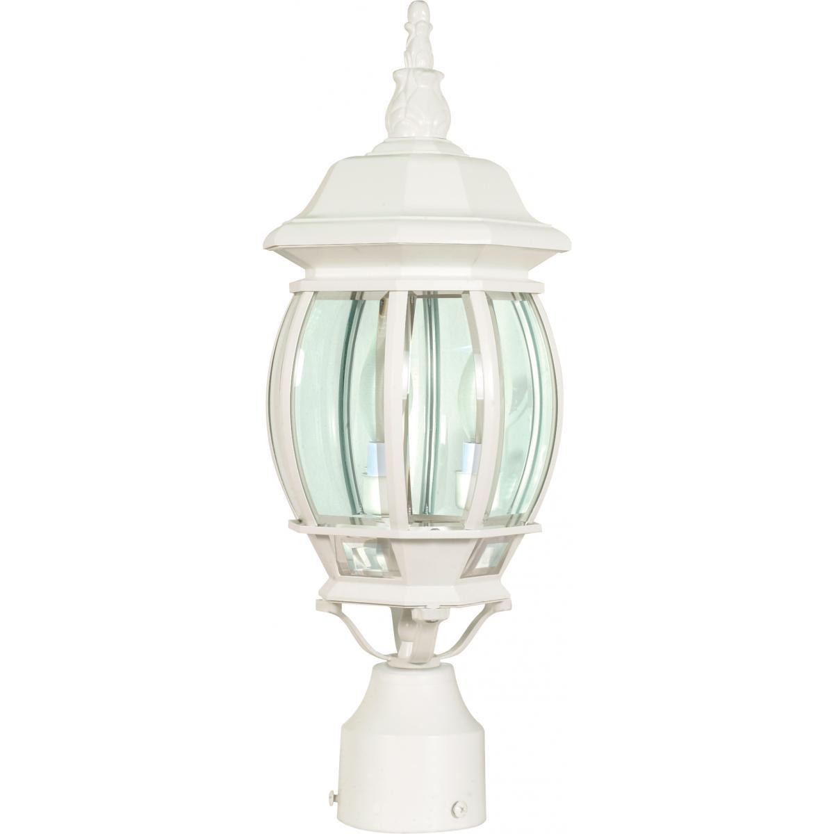 Central Park 3 Light 21" Post Lantern with Clear Beveled Glass Outdoor Nuvo Lighting 
