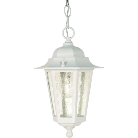 Cornerstone 13" Hanging Lantern with Clear Seed Glass Outdoor Nuvo Lighting 