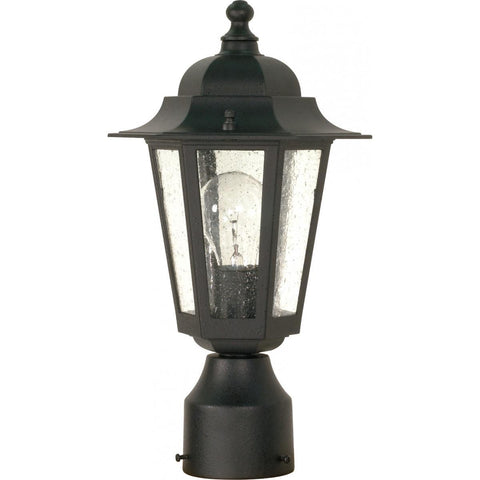 Cornerstone 14" Post Lantern with Clear Seed Glass Outdoor Nuvo Lighting 