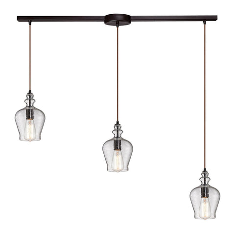 Menlow Park 3 Light Pendant In Oil Rubbed Bronze Ceiling Elk Lighting 