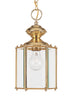 Classico One Light Outdoor Semi-Flush Convertible Pendant - Polished Brass Outdoor Sea Gull Lighting 