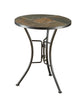 Slate Round Top End Table