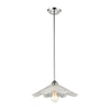 Radiance 1-Light Pendant in Polished Chrome with Clear Textured Glass