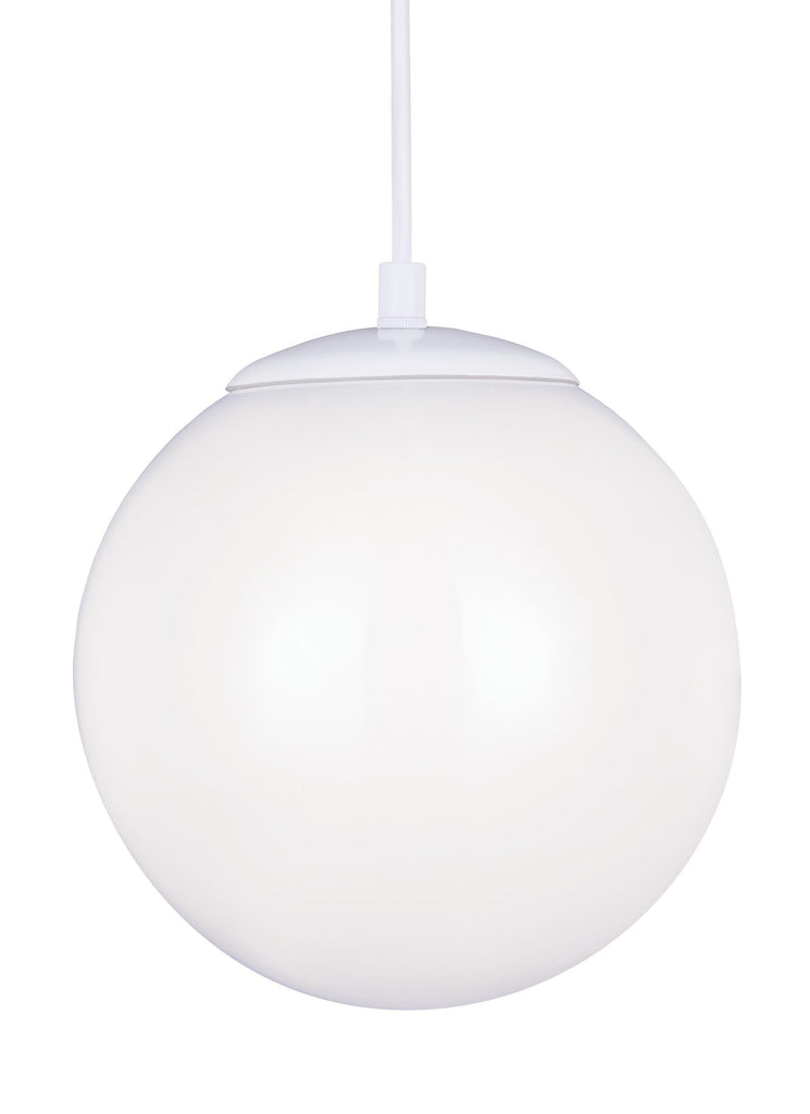 Leo - Hanging Globe One Light LED Pendant - White Pendants Sea Gull Lighting 