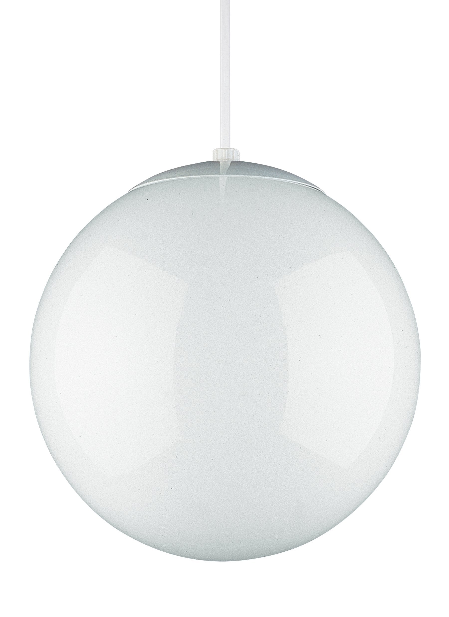 Leo - Hanging Globe One Light Pendant - White Pendants Sea Gull Lighting 