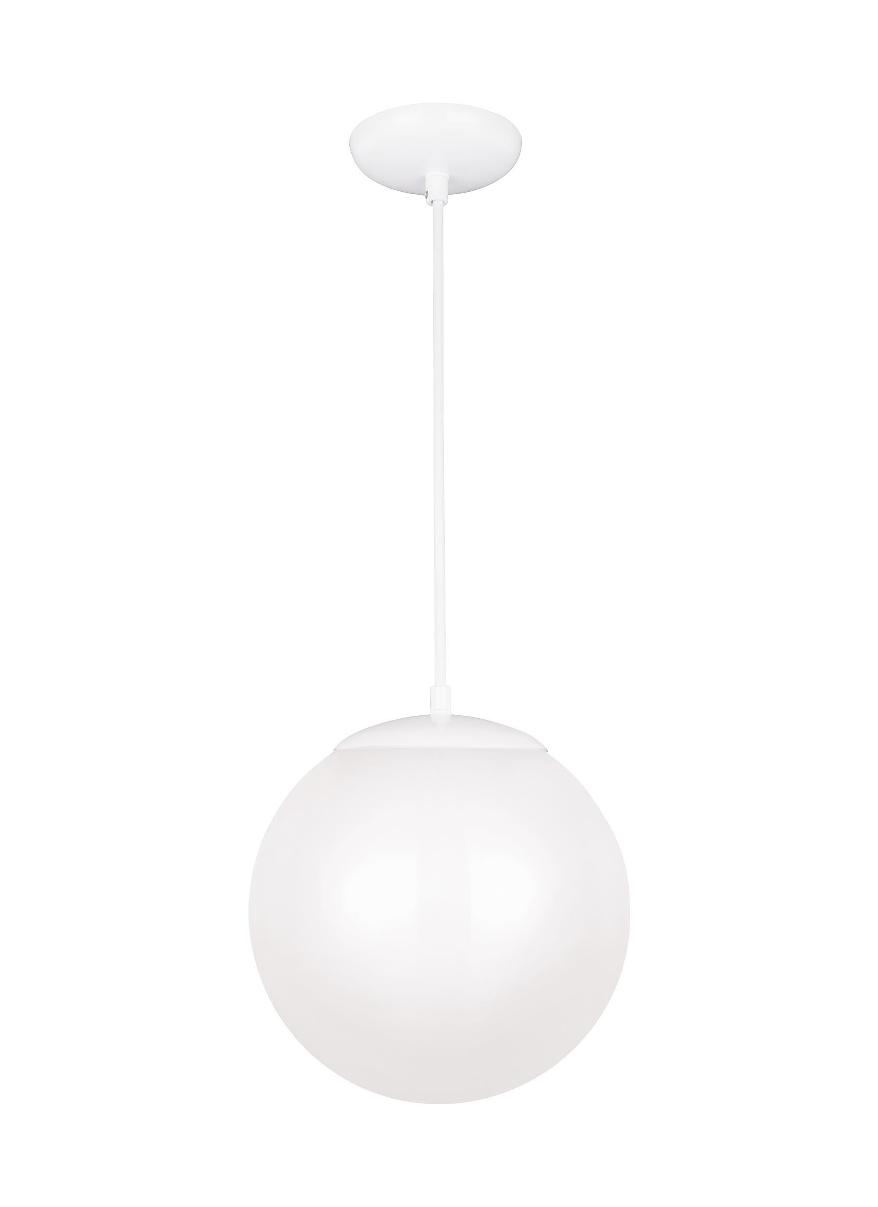 Leo - Hanging Globe Large LED Pendant - White Pendants Sea Gull Lighting 