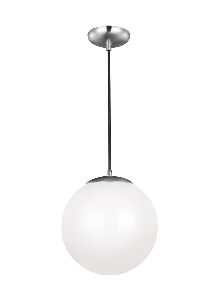 Leo - Hanging Globe Extra Large LED Pendant - Satin Aluminum Pendants Sea Gull Lighting 