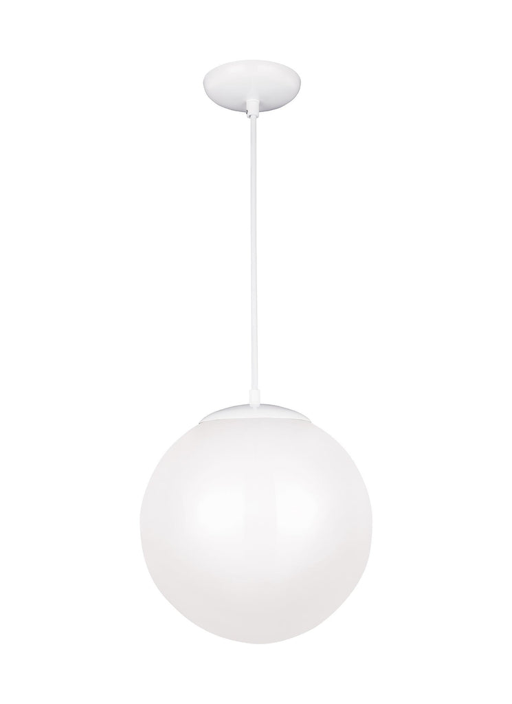 Leo - Hanging Globe Extra Large LED Pendant - White Pendants Sea Gull Lighting 