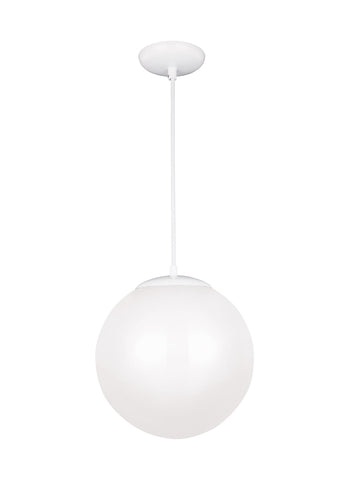 Leo - Hanging Globe Extra Large LED Pendant - White Pendants Sea Gull Lighting 